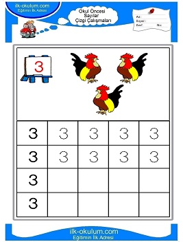 Çocuklar İçin Çizgi Çalışma Sayfaları 